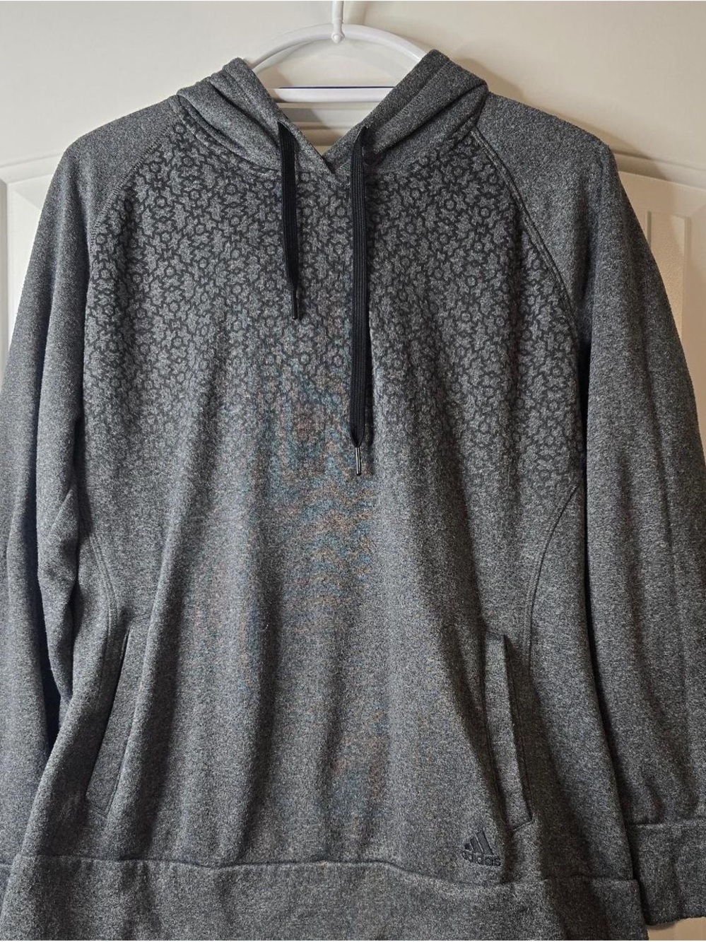 Men's Grey Hooded Pullover Sweatshirt